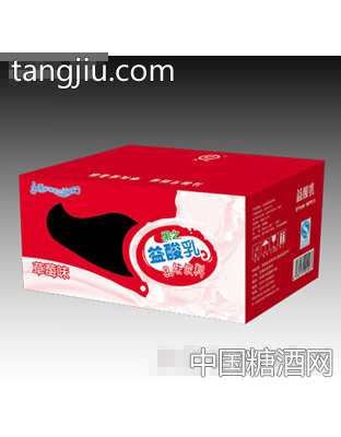 果之益酸乳草莓味开窗箱装