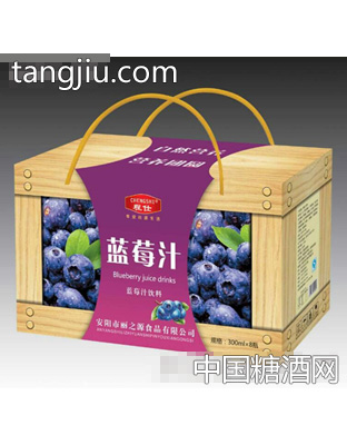 300mlx8瓶程仕蓝莓汁饮料礼盒