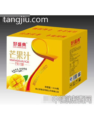 好盛典芒果汁饮料1.5l×6瓶