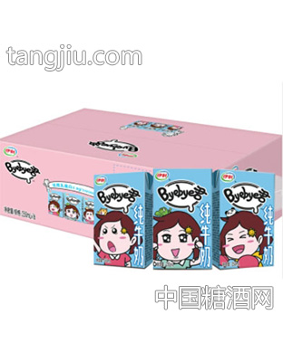 伊利Byebye君纯牛奶250mlx16盒