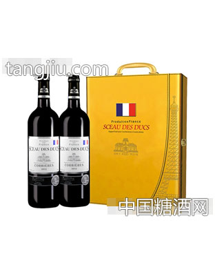 徽记公爵葡萄酒双黄金皮盒