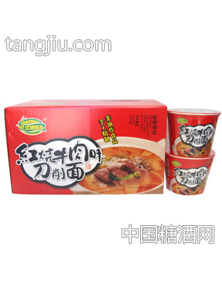 优粮码头红烧牛肉味刀削面箱装