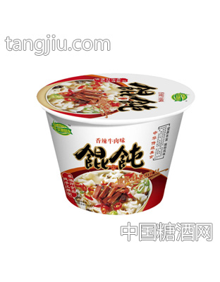 香辣牛肉味优粮码头馄饨