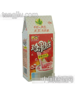 金哥们珍果粒草莓味奶茶