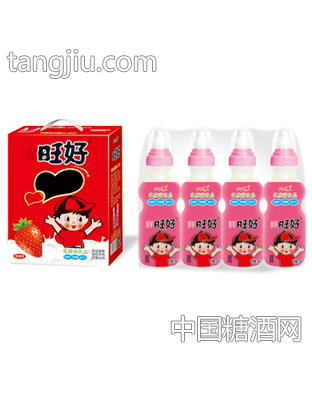 鲜旺好奶嘴瓶草莓味乳酸菌200mlX16