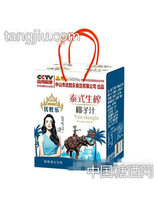 优胜乐泰式生榨椰子汁手提袋1Lx6瓶