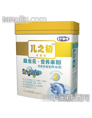 苹果多维营养米粉2段罐装500g