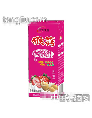 江中食品猴菇优酪乳草莓汁汁+猴头菇乳味饮品250