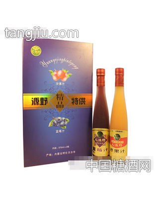 源野精品蓝莓汁370mlx2瓶
