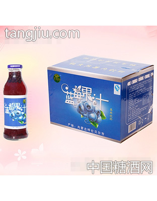 大源野蓝莓果汁果肉饮料420mlx12瓶