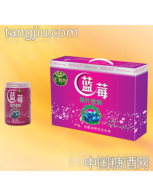大源野蓝莓果汁饮料易拉罐礼盒240mlx8罐