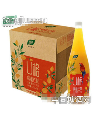 中粮悦活U格蜂蜜芒果乳酸菌果汁饮料1.25Lx6