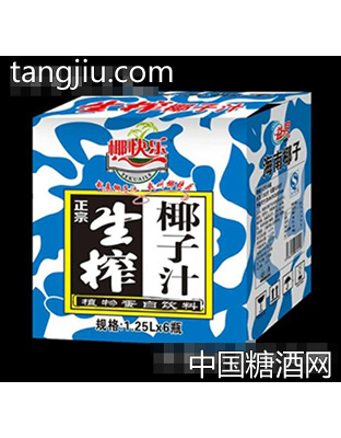 椰快乐迷彩正宗生榨椰子汁1.25lX6瓶