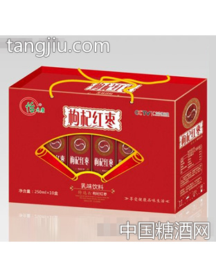 250mlx10盒（开窗礼盒）怡元康枸杞红枣乳味