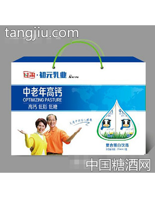 1x12盒初元乳业中老年高钙复合蛋白饮料