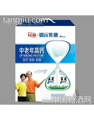 1x12盒（开窗）初元乳业中老年高钙复合蛋白饮料