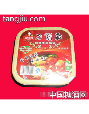 酸辣香菇鸡味刀削面