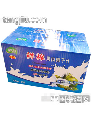 椰之哆鲜榨果肉椰子汁500gX15瓶