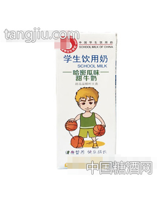 乍甸学生饮用奶哈密瓜味甜牛奶