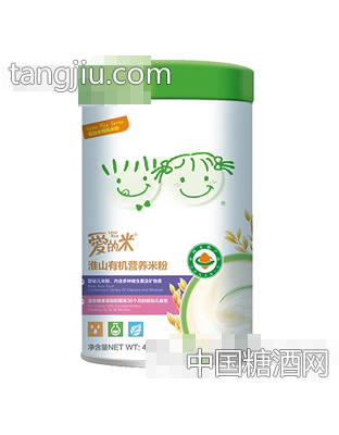 爱的米458克罐装有机营养米粉（淮山）