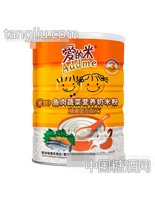 爱的米鱼肉蔬菜营养米粉3段