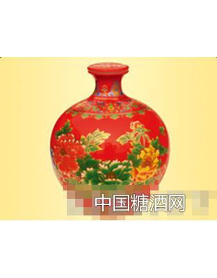 10斤釉中彩红坛