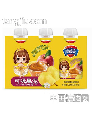 享得美果泥苹果雪梨三盒装