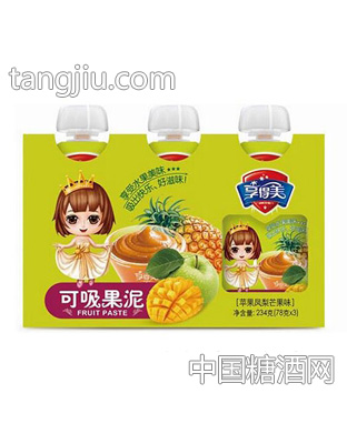 享得美果泥苹果芒果三盒装