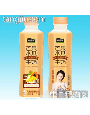 酷汁源芒果木瓜牛奶果汁饮料