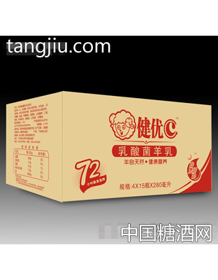 4x15瓶x280ml健优C乳酸菌羊乳