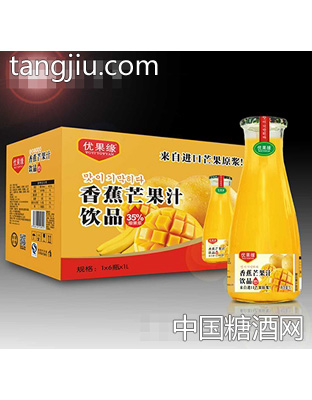 1Lx6瓶优果缘香蕉芒果汁饮品
