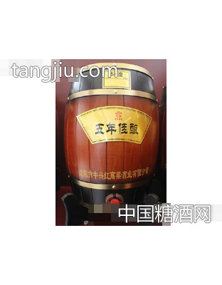 红高粱酒五佳酿