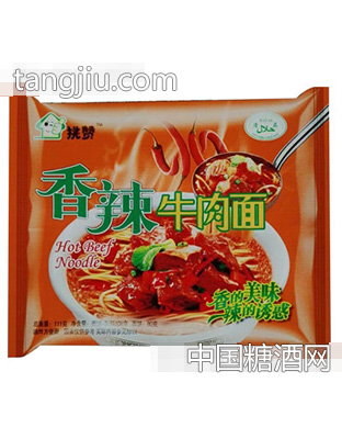 挑赞方便面香辣牛肉面袋面