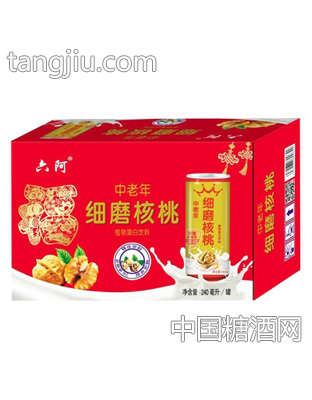 240ml六阿中老年细磨核桃植物蛋白饮料