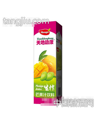 天地动康1L生榨芒果汁盒装