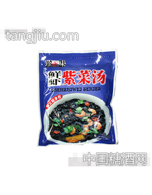 1人份鲜虾紫菜汤