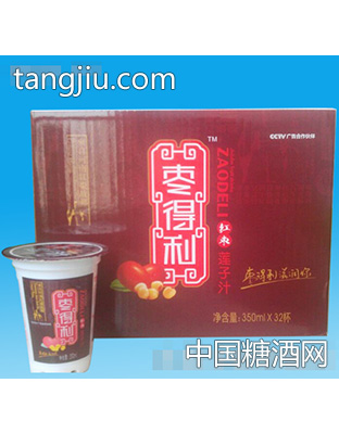 350ml×32杯枣得利红枣莲子汁