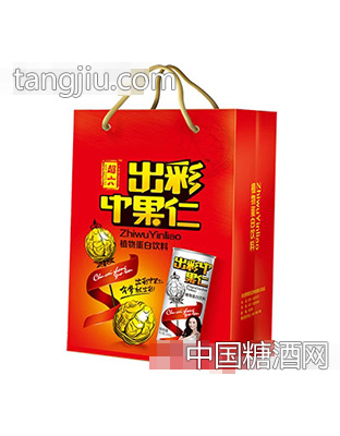 超六出彩中果仁植物蛋白饮料礼品袋效果2