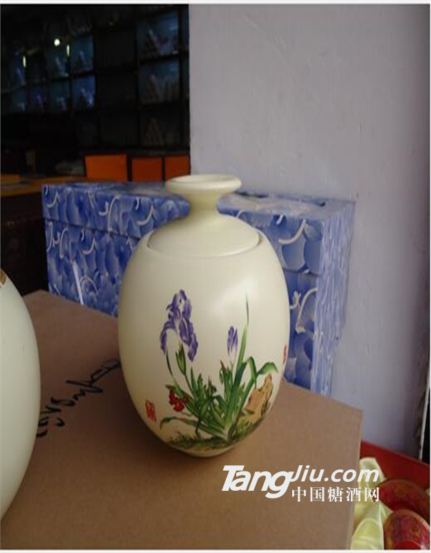 惠蘭飘香球形陶瓷茶叶罐新款通用茶叶罐定制批发