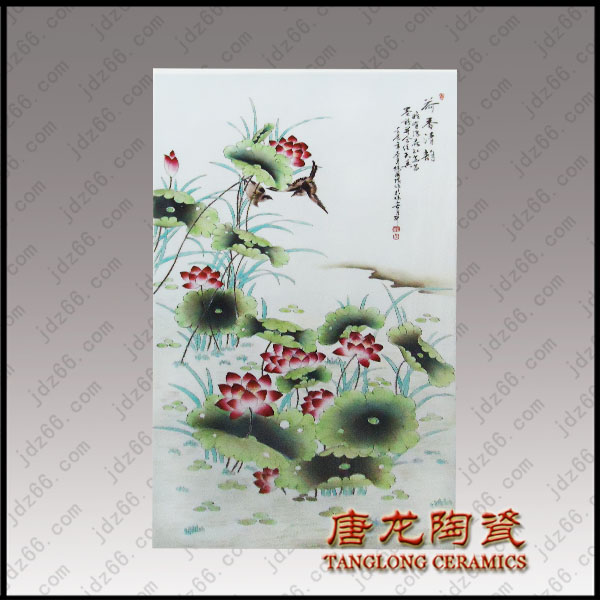 订制工艺礼品陶瓷瓷板画 手绘瓷板画