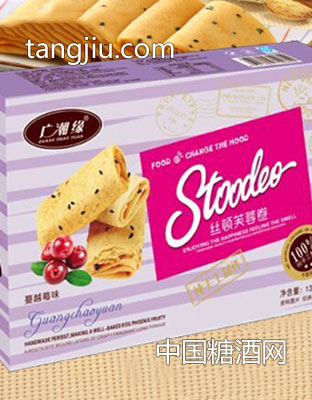 广潮缘丝顿芙蓉卷138g蔓越莓味