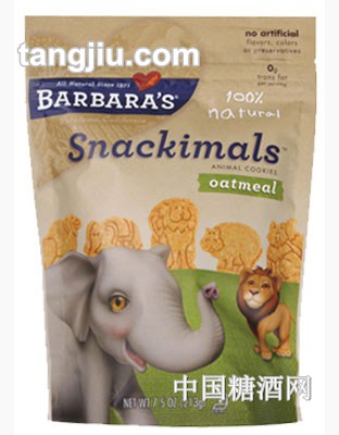 barbara燕麦动物饼干213g