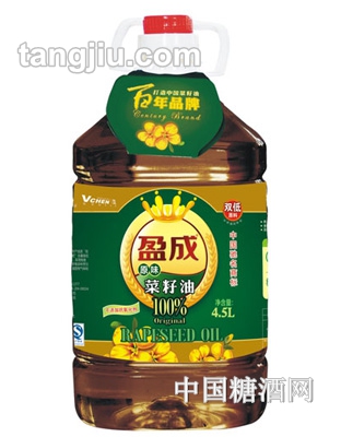 盈成双低原味菜籽油4.5L