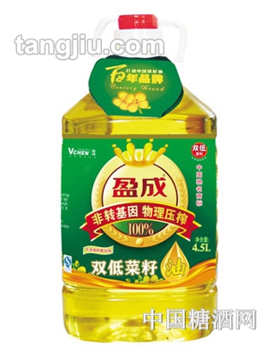 盈成双低菜籽油99%4.5L