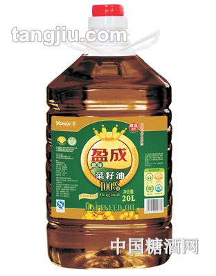 盈成99%双低原味菜籽油20L