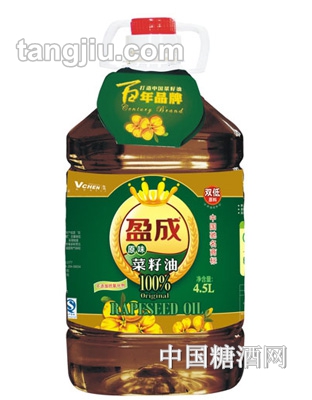 盈成99%双低原味菜籽油4.5L