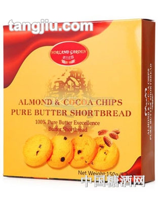 诺兰庄园杏仁巧克力纯黄油曲奇饼干150g