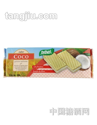 桑特万瑞椰子味威化饼干160g