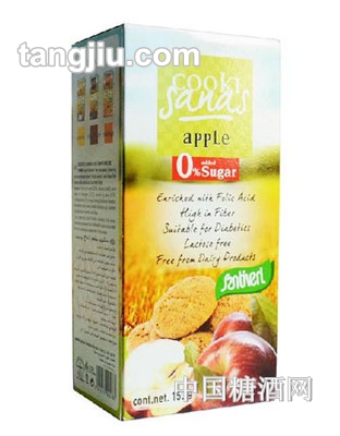 桑特万瑞低糖苹果味曲奇饼干150g