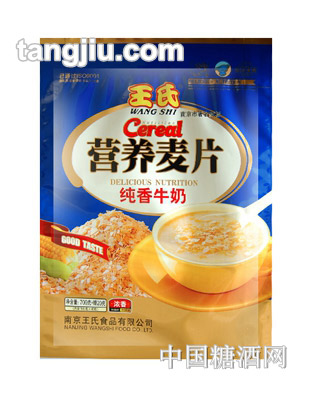 王氏纯香牛奶营养麦片720g